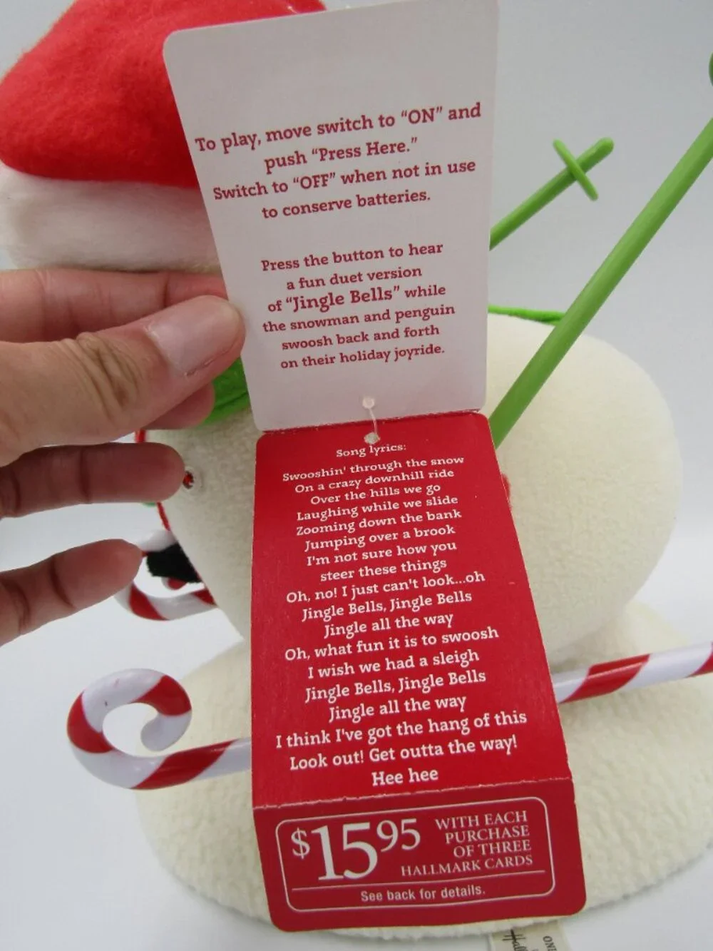 Hallmark Jingle Pals Swooshin' Duo 2012 Singing Musical Skiing Snowman Penguin
